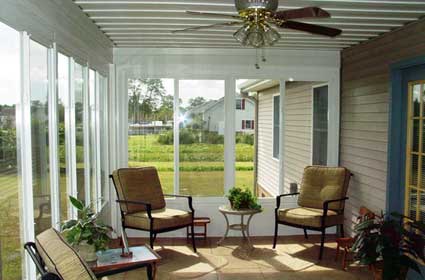 Outside view of a Screen Only Sunroom manufactured by The Sunroom Source